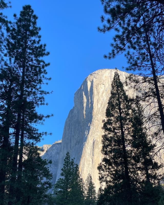 El Capitan în Valea Yosemite la ora de aur